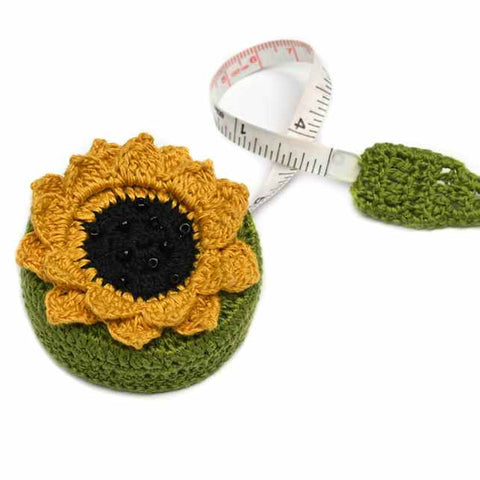 Maßband gehäkelte Sonnenblume